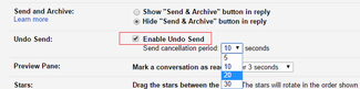 Undo send emails in gmail