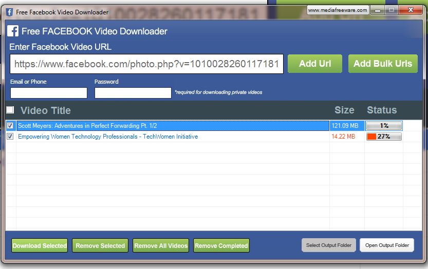 facebook video downloader for pc windows 10 64 bit