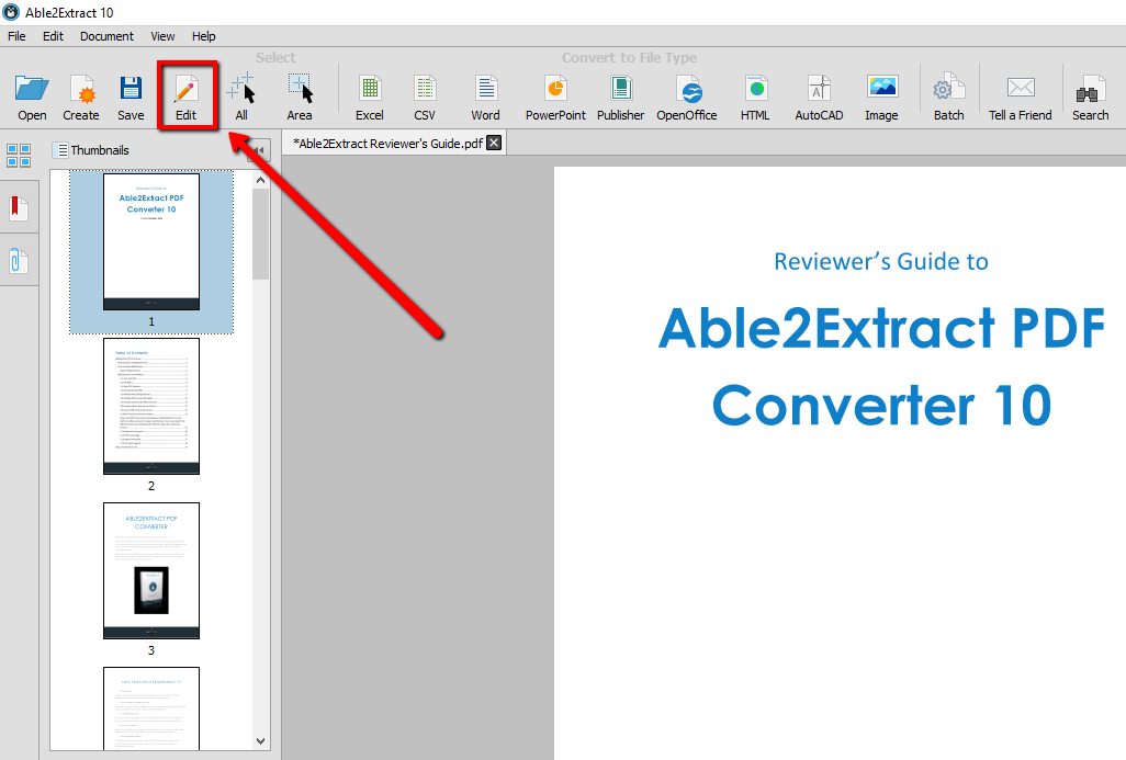 Able2Extract edit pdf