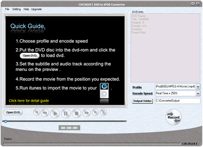 1st Cucusoft DVD to iPod Converter 1st cucusoft dvd to ipod converter