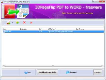 3DPageFlip PDF to Word - freeware
