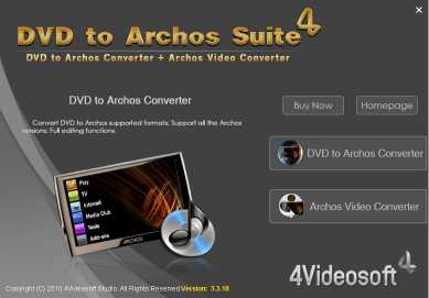4Videosoft DVD to Archos Suite
