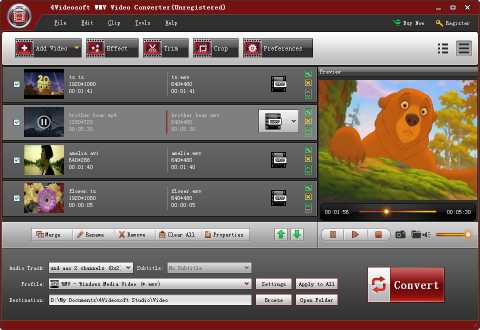 4Videosoft WMV Video Converter