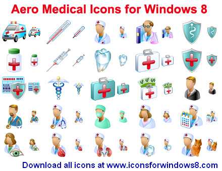 Aero Medical Icons for Windows 8