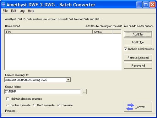 autocad convert dwf to dwg