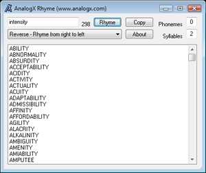 AnalogX Rhyme
