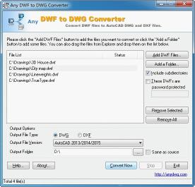 Download Any DWF to DWG Converter