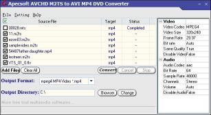 Download ApecSoft M2TS to AVI MP4 DVD Converter