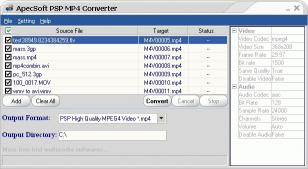 Download ApecSoft PSP MP4 Converter