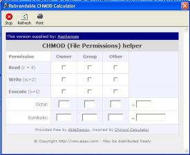 Download Appliances CHMod Calculator