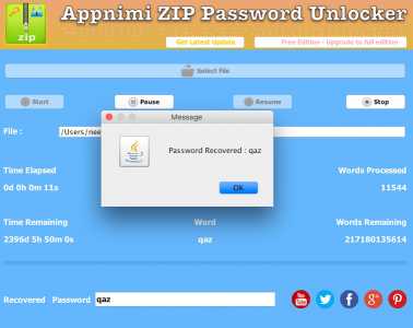 Appnimi Zip Password Unlocker