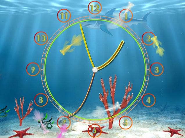 Download Aquarium Clock ScreenSaver