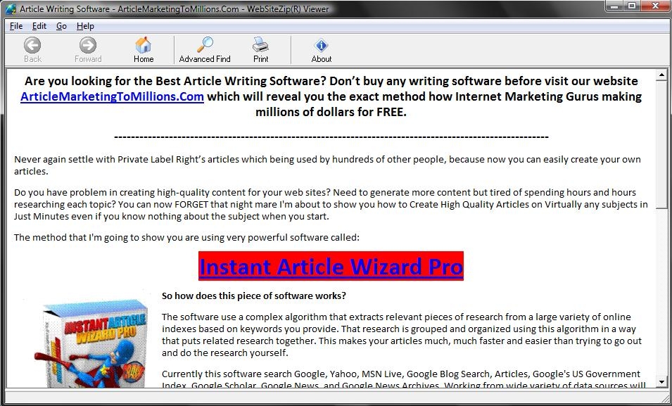Article writing software