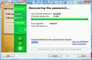 Download Atomic Excel Password Recovery