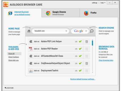 Download Auslogics Browser Care