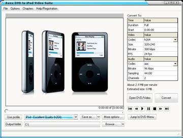 Download Avex DVD to iPod Video Suite Platinum