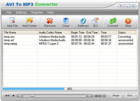 Download AVI To MP3 Converter