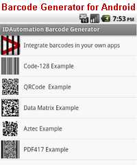 Barcode Generator for Android