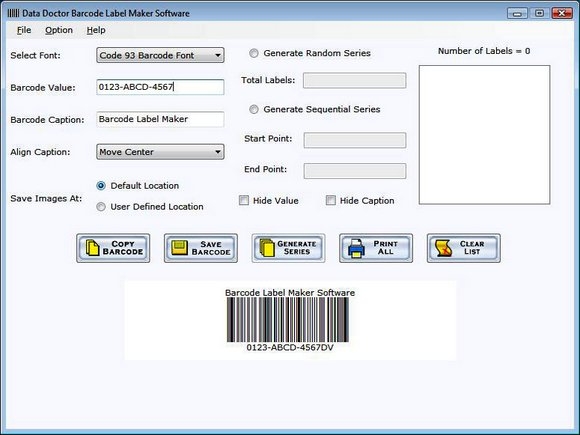 Barcode Label Generator - standaloneinstaller.com