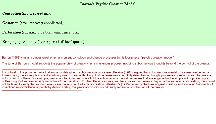 Barrons Psychic Creation Software