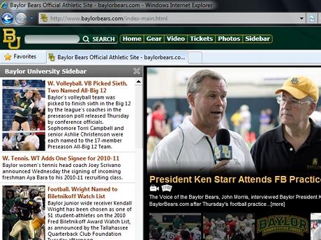 Download Baylor Bears IE Browser Theme