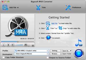 Bigasoft M4A Converter for Mac