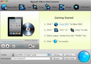 Bigasoft VOB to iPad Converter for Mac
