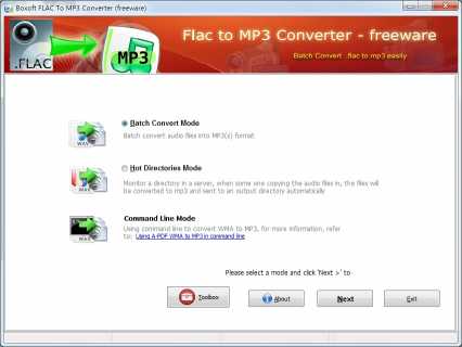 Boxoft free Flac to MP3 Converter (freeware)