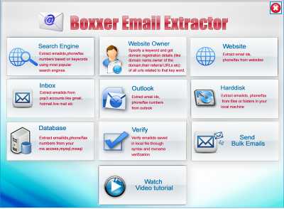 Boxxer Email/Phone/Fax Extractor