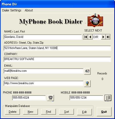 Download BREAKTRU MyPhone Book Dialer