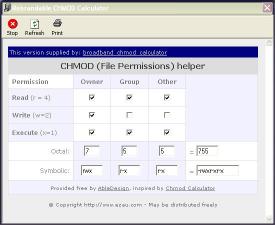 Download broadband chmod calculator
