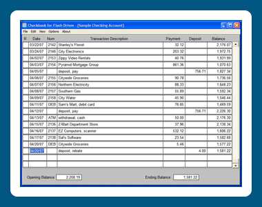 Download Checkbook for Flash Drives
