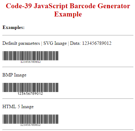 code 39 barcode gen