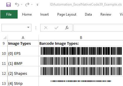 Code 39 Native Excel Barcode Generator Standaloneinstaller Com