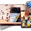 Coffee templates for 3D Page flip book