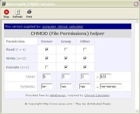 Download computer chmod calculator