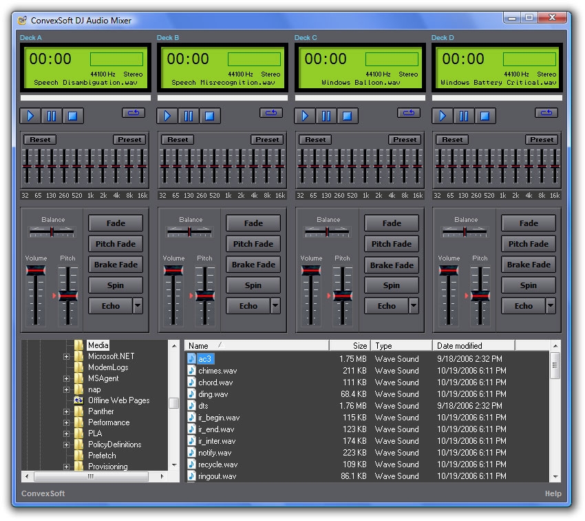 convexsoft dj audio mixer