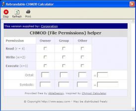 Download Corporation CHMOD Calculator
