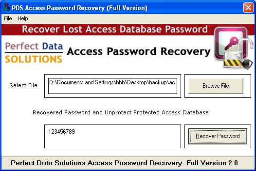 ms access password data basse