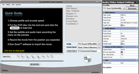 Cucusoft DVD to Zune Converter Pro cucusoft dvd to zune converter pro