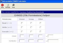 Download Currency Trading CHMOD Calculator