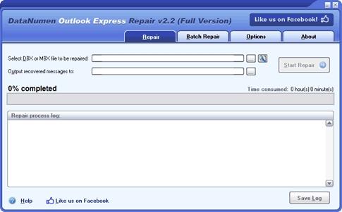 Download DataNumen Outlook Express Repair