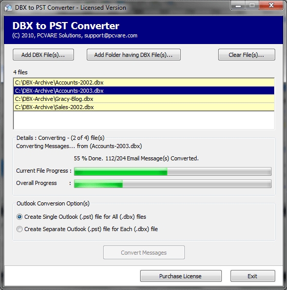 converter dbx to pst