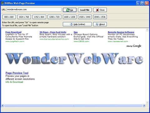 DiffRes Web Page Preview