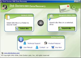 Download Disk Doctors DBX Data Recovery