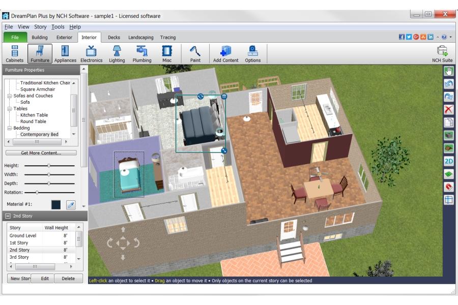 NCH DreamPlan Home Designer Plus 8.31 for mac instal free