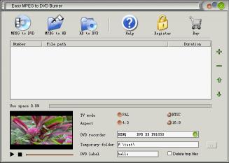 Download Easy MPEG to DVD Burner