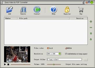 Download Easy Video to PSP Converter