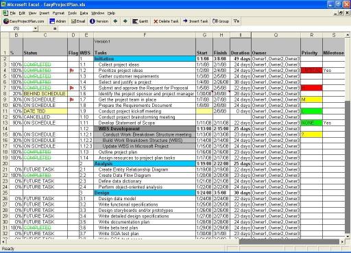 Download EasyGantt | Excel Gantt Chart