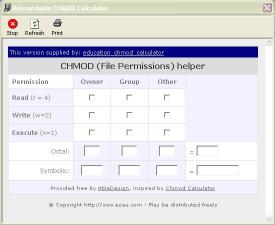 Download education chmod calculator
